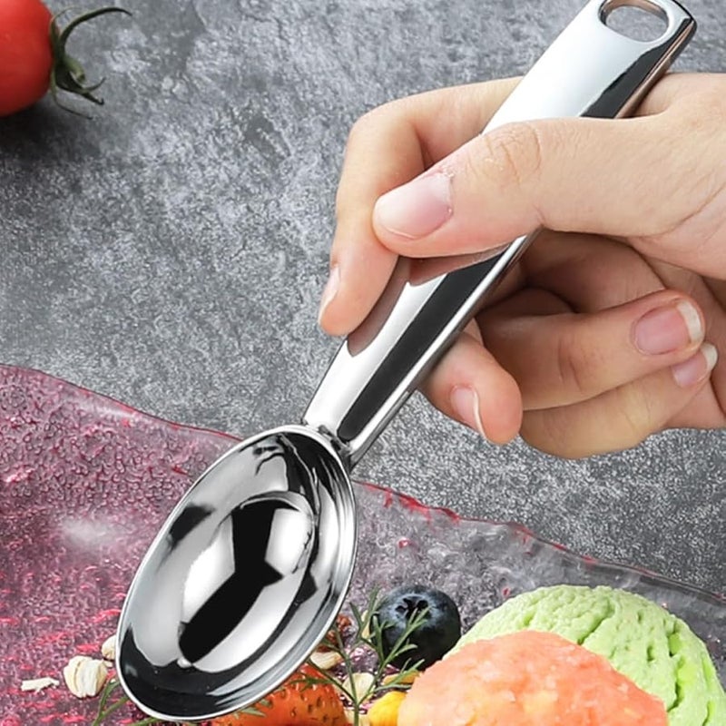 Zinc Alloy Ice Cream Scoop Multi Purpose Dessert Scooper with Hanging Hole - Image 2